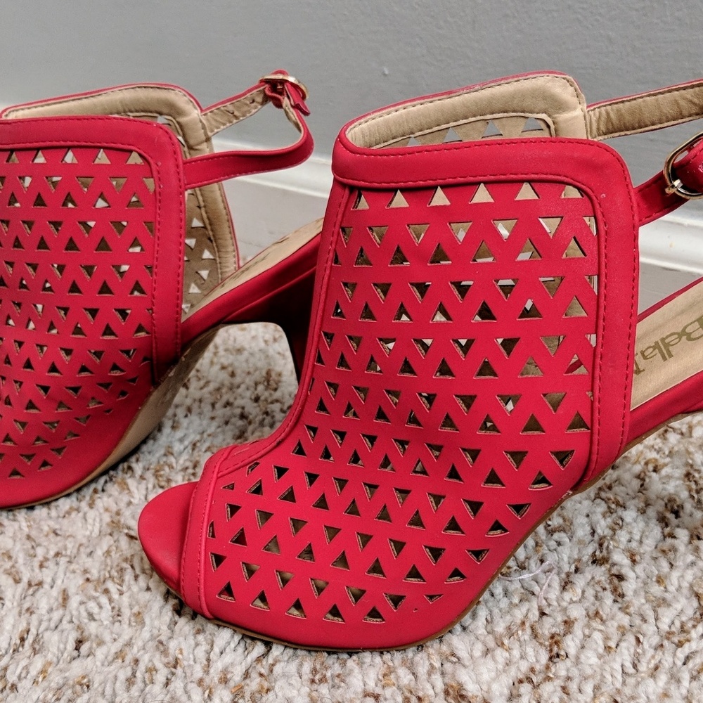 New Red Filigree Sandals